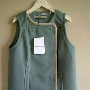Balenciaga Paris Green Jumper Dress